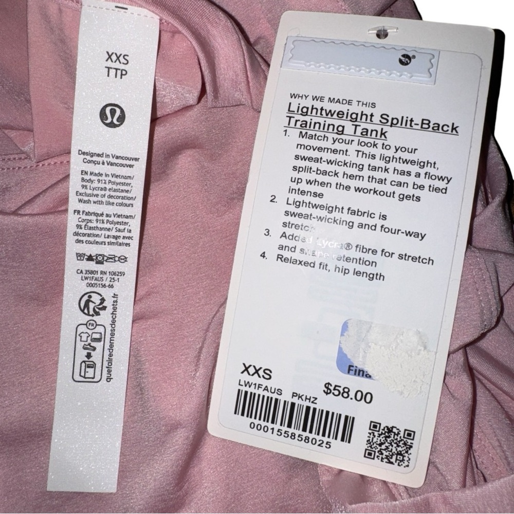 Lululemon Lightweight Split Back Training Tank Pi… - image 5